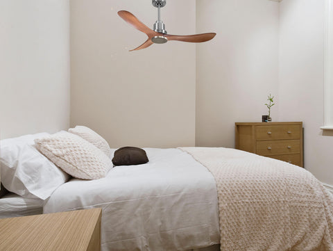 Ventilador de techo Reversible Termostato Wifi Motor DC Techos Inclinados Mando a Distancia Hypersilence Memoria 2