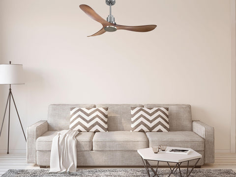 Ventilador de techo Reversible Termostato Wifi Motor DC Techos Inclinados Mando a Distancia Hypersilence Memoria 3