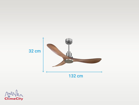 Ventilador de techo Reversible Termostato Wifi Motor DC Techos Inclinados Mando a Distancia Hypersilence Memoria 6