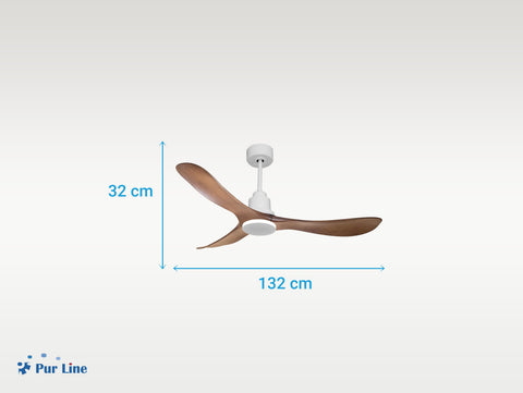 Ventilador de techo Reversible Termostato Vendible Pais Wifi Motor DC Techos Inclinados Mando a Distancia Hypersilence Memoria 3