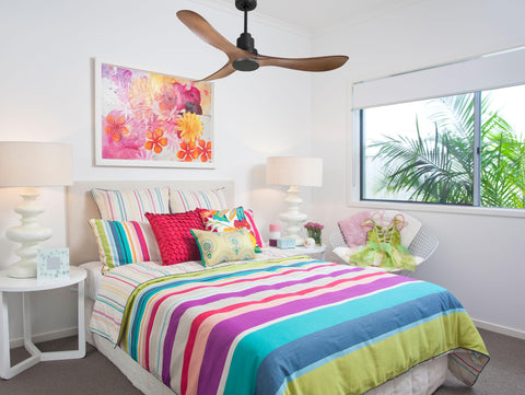 Ventilador de techo Reversible Termostato Wifi Motor DC Techos Inclinados Mando a Distancia Hypersilence Memoria 6