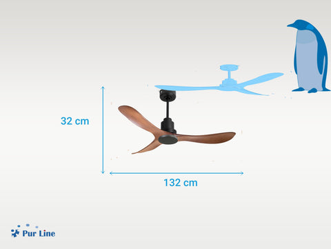 Ventilador de techo Reversible Termostato Wifi Motor DC Techos Inclinados Mando a Distancia Hypersilence Memoria 3