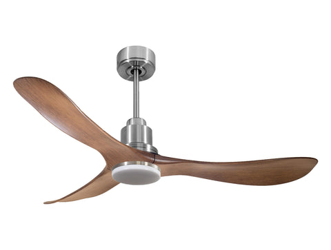 Ventilador de techo Reversible Termostato Dimable Wifi Motor DC Techos Inclinados Mando a Distancia Luz tres tonos Hypersilence Memoria 1