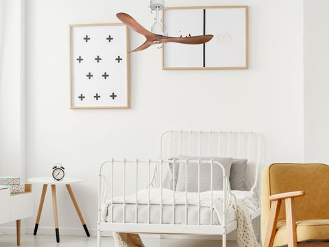 Ventilador de techo Reversible Termostato Dimable Wifi Motor DC Techos Inclinados Mando a Distancia Luz tres tonos Hypersilence Memoria 2