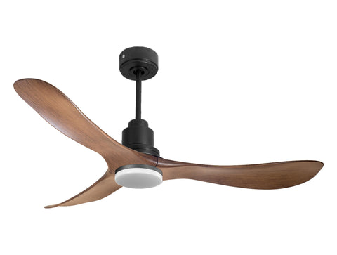 Ventilador de techo Reversible Termostato Dimable Wifi Motor DC Techos Inclinados Mando a Distancia Luz tres tonos Hypersilence Memoria 1