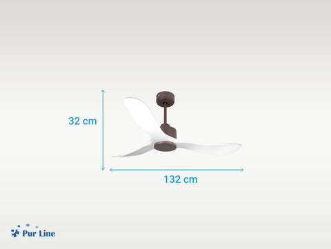 Ventilador de techo Reversible Termostato Wifi Motor DC Techos Inclinados Mando a Distancia Hypersilence Memoria 6