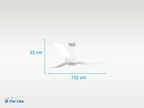 Ventilador de techo Reversible Termostato Wifi Motor DC Techos Inclinados Mando a Distancia Hypersilence Memoria 2