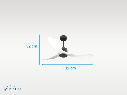 Ventilador de techo Reversible Termostato Wifi Motor DC Techos Inclinados Mando a Distancia Hypersilence Memoria 5