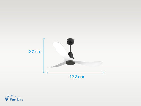 Ventilador de techo Reversible Termostato Wifi Motor DC Techos Inclinados Mando a Distancia Hypersilence Memoria 5