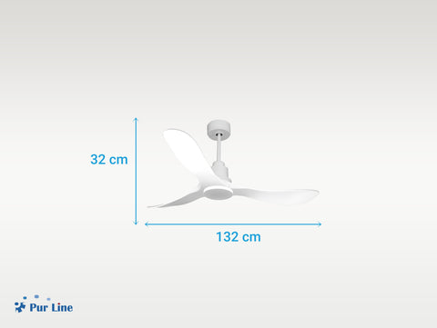 Ventilador de techo Reversible Termostato Wifi Motor DC Techos Inclinados Mando a Distancia Hypersilence Memoria 4