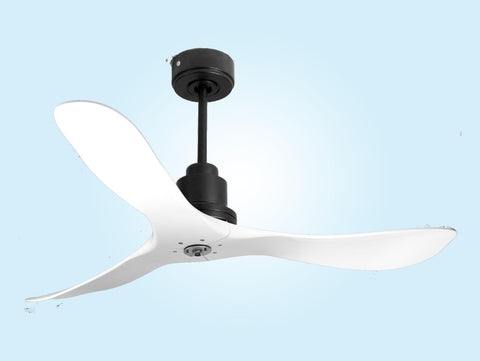 Ventilador de techo Reversible Termostato Dimable Wifi Motor DC Techos Inclinados Mando a Distancia Luz tres tonos Hypersilence Memoria 2