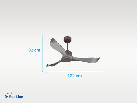 Ventilador de techo Reversible Termostato Wifi Motor DC Techos Inclinados Mando a Distancia Memoria 2