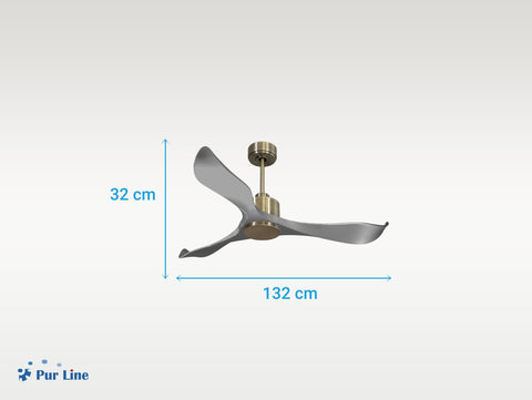 Ventilador de techo Reversible Termostato Wifi Motor DC Techos Inclinados Mando a Distancia Memoria 3