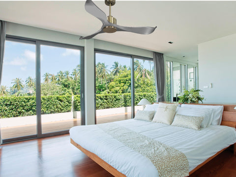 Ventilador de techo Reversible Termostato Wifi Motor DC Techos Inclinados Mando a Distancia Memoria 7