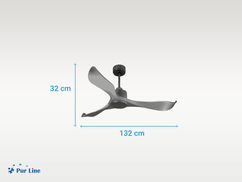 Ventilador de techo Reversible Termostato Wifi Motor DC Techos Inclinados Mando a Distancia Memoria 4