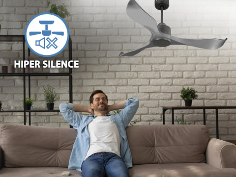 Ventilador de techo Reversible Termostato Wifi Motor DC Techos Inclinados Mando a Distancia Memoria 6