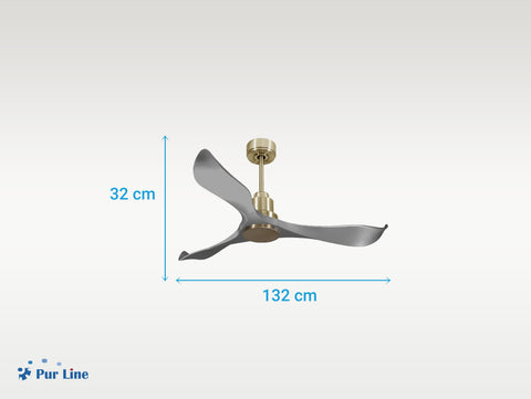 Ventilador de techo Reversible Termostato Wifi Motor DC Techos Inclinados Mando a Distancia Memoria 6