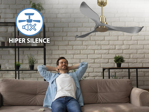 Ventilador de techo Reversible Termostato Wifi Motor DC Techos Inclinados Mando a Distancia Memoria 7