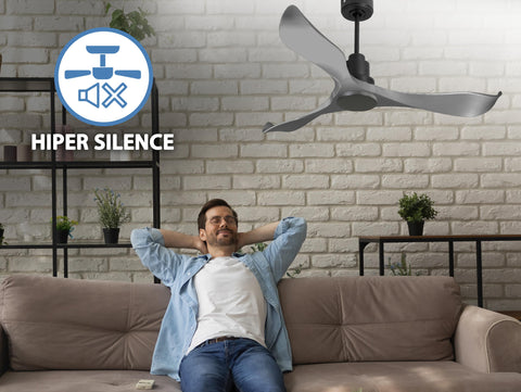 Ventilador de techo Reversible Termostato Wifi Motor DC Techos Inclinados Mando a Distancia Memoria 6
