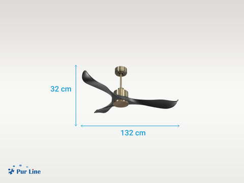 Ventilador de techo Reversible Termostato Wifi Motor DC Techos Inclinados Mando a Distancia Adaptador 2/3 Aspas Hypersilence Memoria 3