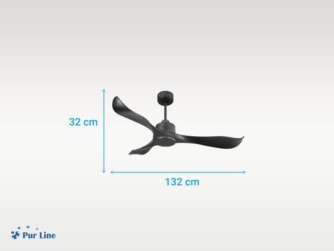Ventilador de techo Reversible Termostato Wifi Motor DC Techos Inclinados Mando a Distancia Adaptador 2/3 Aspas Hypersilence Memoria 6