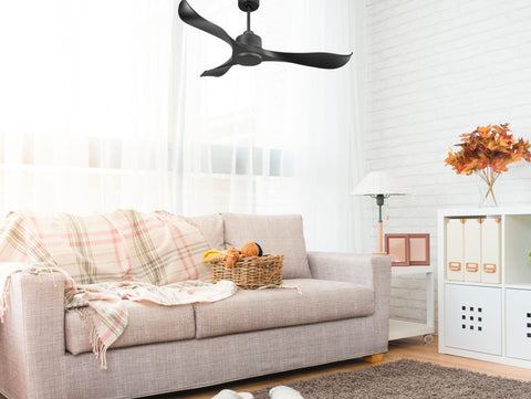 Ventilador de techo Reversible Termostato Wifi Motor DC Techos Inclinados Mando a Distancia Adaptador 2/3 Aspas Hypersilence Memoria 7