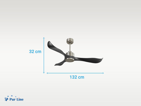 Ventilador de techo Reversible Termostato Wifi Motor DC Techos Inclinados Mando a Distancia Adaptador 2/3 Aspas Hypersilence Memoria 5