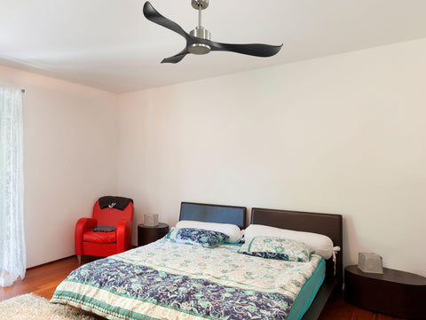 Ventilador de techo Reversible Termostato Wifi Motor DC Techos Inclinados Mando a Distancia Adaptador 2/3 Aspas Hypersilence Memoria 7