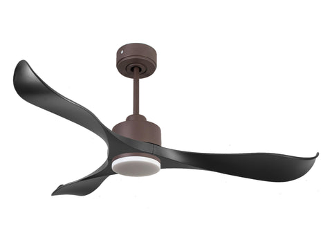 Ventilador de techo Reversible Termostato Dimable Wifi Motor DC Techos Inclinados Mando a Distancia Luz tres tonos Adaptador 2/3 Aspas Hypersilence Memoria 1