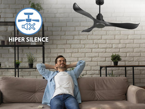 Ventilador de techo Reversible Termostato Wifi Motor DC Techos Inclinados Mando a Distancia Adaptador 2/3 Aspas Hypersilence Memoria 5