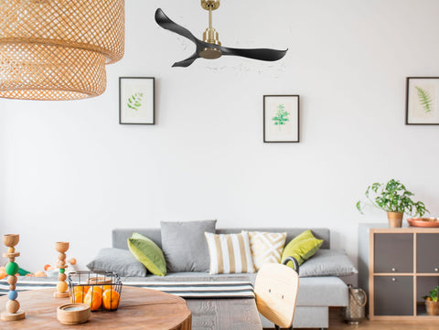 Ventilador de techo Reversible Termostato Wifi Motor DC Techos Inclinados Mando a Distancia Adaptador 2/3 Aspas Hypersilence Memoria 2