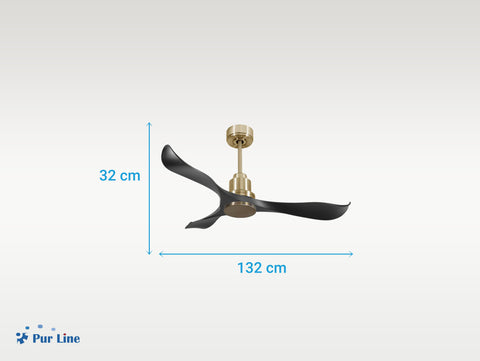 Ventilador de techo Reversible Termostato Wifi Motor DC Techos Inclinados Mando a Distancia Adaptador 2/3 Aspas Hypersilence Memoria 5