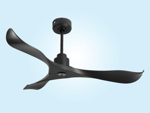 Ventilador de techo Reversible Termostato Dimable Wifi Motor DC Techos Inclinados Mando a Distancia Luz tres tonos Adaptador 2/3 Aspas Hypersilence Memoria 4