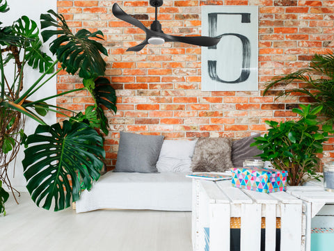 Ventilador de techo Reversible Termostato Dimable Wifi Motor DC Techos Inclinados Mando a Distancia Luz tres tonos Adaptador 2/3 Aspas Hypersilence Memoria 6