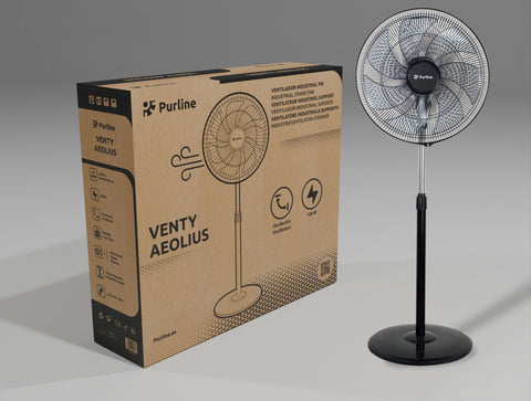 Ventilador Industrial de pie 100W con 7 aspas