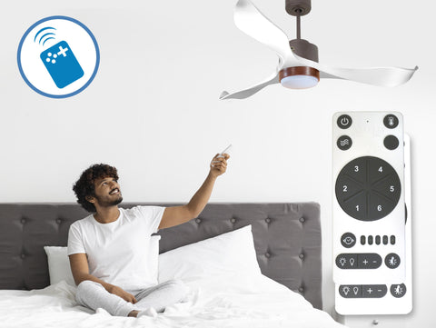 Ventilador de Techo Ultra silencioso de bajo consumo DC VirginD132C02LED65414