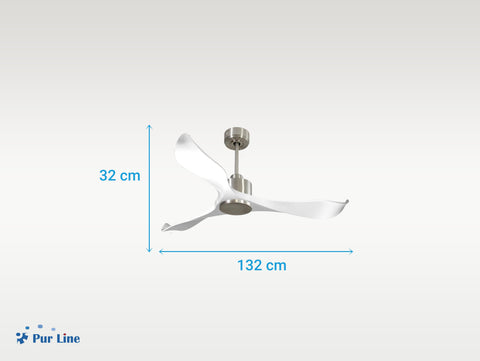 Ventilador de techo Reversible Termostato Wifi Motor DC Techos Inclinados Mando a Distancia Adaptador 2/3 Aspas Hypersilence Memoria 4