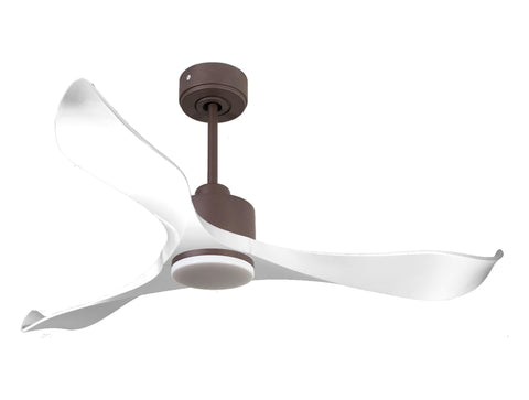 Ventilador de techo Reversible Termostato Dimable Wifi Motor DC Techos Inclinados Mando a Distancia Luz tres tonos Adaptador 2/3 Aspas Hypersilence Memoria 1