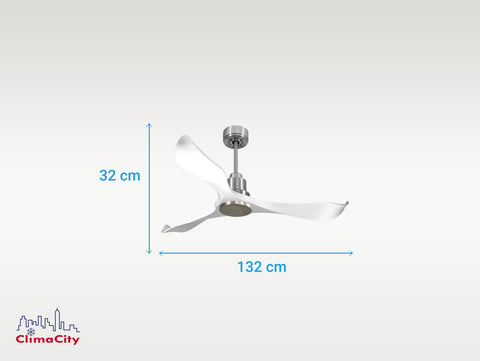 Ventilador de techo Reversible Termostato Wifi Motor DC Techos Inclinados Mando a Distancia Adaptador 2/3 Aspas Hypersilence Memoria 3