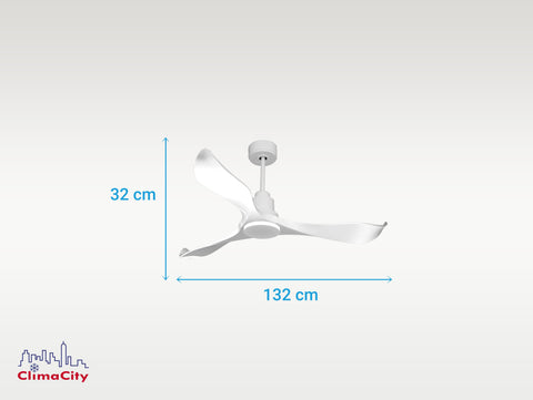 Ventilador de techo Reversible Termostato Wifi Motor DC Techos Inclinados Mando a Distancia Adaptador 2/3 Aspas Hypersilence Memoria 4