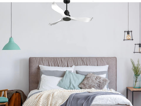 Ventilador de techo Reversible Termostato Wifi Motor DC Techos Inclinados Mando a Distancia Adaptador 2/3 Aspas Hypersilence Memoria 4