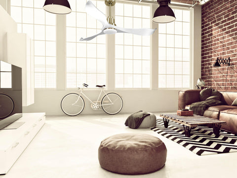 Ventilador de techo Reversible Termostato Dimable Wifi Motor DC Techos Inclinados Mando a Distancia Luz tres tonos Adaptador 2/3 Aspas Hypersilence Memoria 6