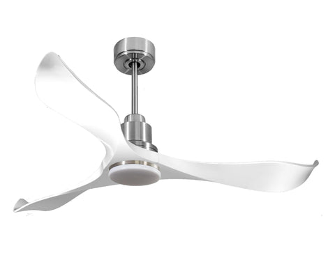 Ventilador de techo Reversible Termostato Dimable Wifi Motor DC Techos Inclinados Mando a Distancia Luz tres tonos Adaptador 2/3 Aspas Hypersilence Memoria 1