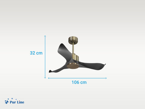 Ventilador de techo Reversible Termostato Wifi Motor DC Techos Inclinados Mando a Distancia Adaptador 2/3 Aspas Hypersilence Memoria 6