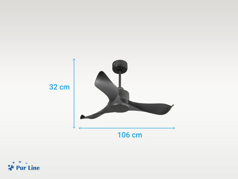 Ventilador de techo Reversible Termostato Wifi Motor DC Techos Inclinados Mando a Distancia Adaptador 2/3 Aspas Hypersilence Memoria 4