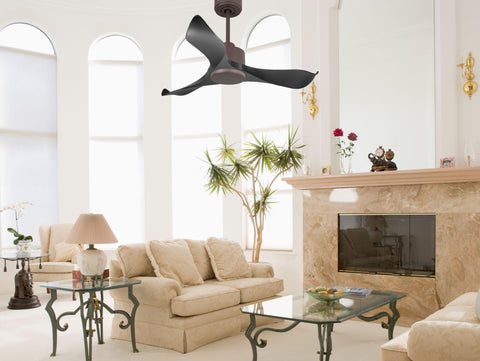 Ventilador de techo Reversible Termostato Wifi Motor DC Techos Inclinados Mando a Distancia Adaptador 2/3 Aspas Hypersilence Memoria 3