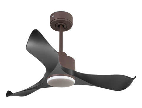 Ventilador de techo Reversible Termostato Dimable Wifi Motor DC Techos Inclinados Mando a Distancia Luz tres tonos Adaptador 2/3 Aspas Hypersilence Memoria 1