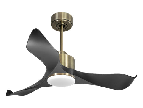 Ventilador de techo Reversible Termostato Dimable Wifi Motor DC Techos Inclinados Mando a Distancia Luz tres tonos Adaptador 2/3 Aspas Hypersilence Memoria 1