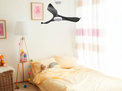 Ventilador de techo Reversible Termostato Dimable Wifi Motor DC Techos Inclinados Mando a Distancia Luz tres tonos Adaptador 2/3 Aspas Hypersilence Memoria 4