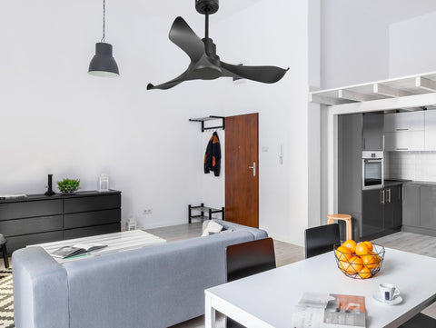 Ventilador de techo Reversible Termostato Wifi Motor DC Techos Inclinados Mando a Distancia Adaptador 2/3 Aspas Hypersilence Memoria 6